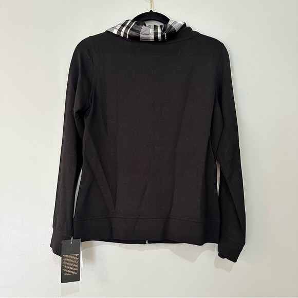 NWT Christine Alexander Black and Gray Plaid Cotton Blend Jacket Size Small - Picture 6 of 11